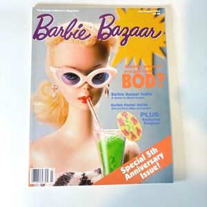 Barbie Bazaar Magazine July August 1993 5th Anniversary Issue Marvel Poster